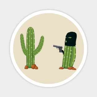 Cactus Humor Funny Cactus Pun Hands Up Magnet